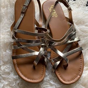 Franco Sarto flat leather sandals